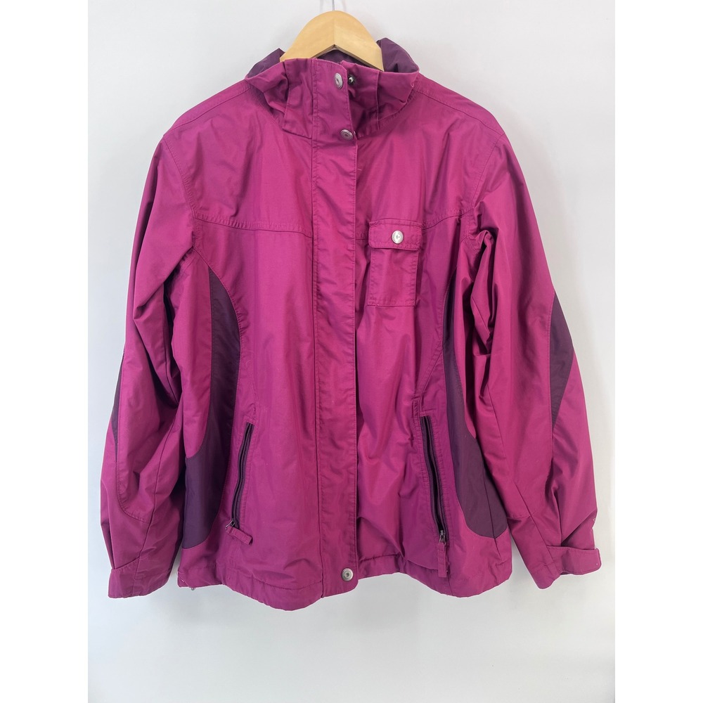 Columbia Sportswear Interchange Jacket Womens Large Magenta Purple Zip Up